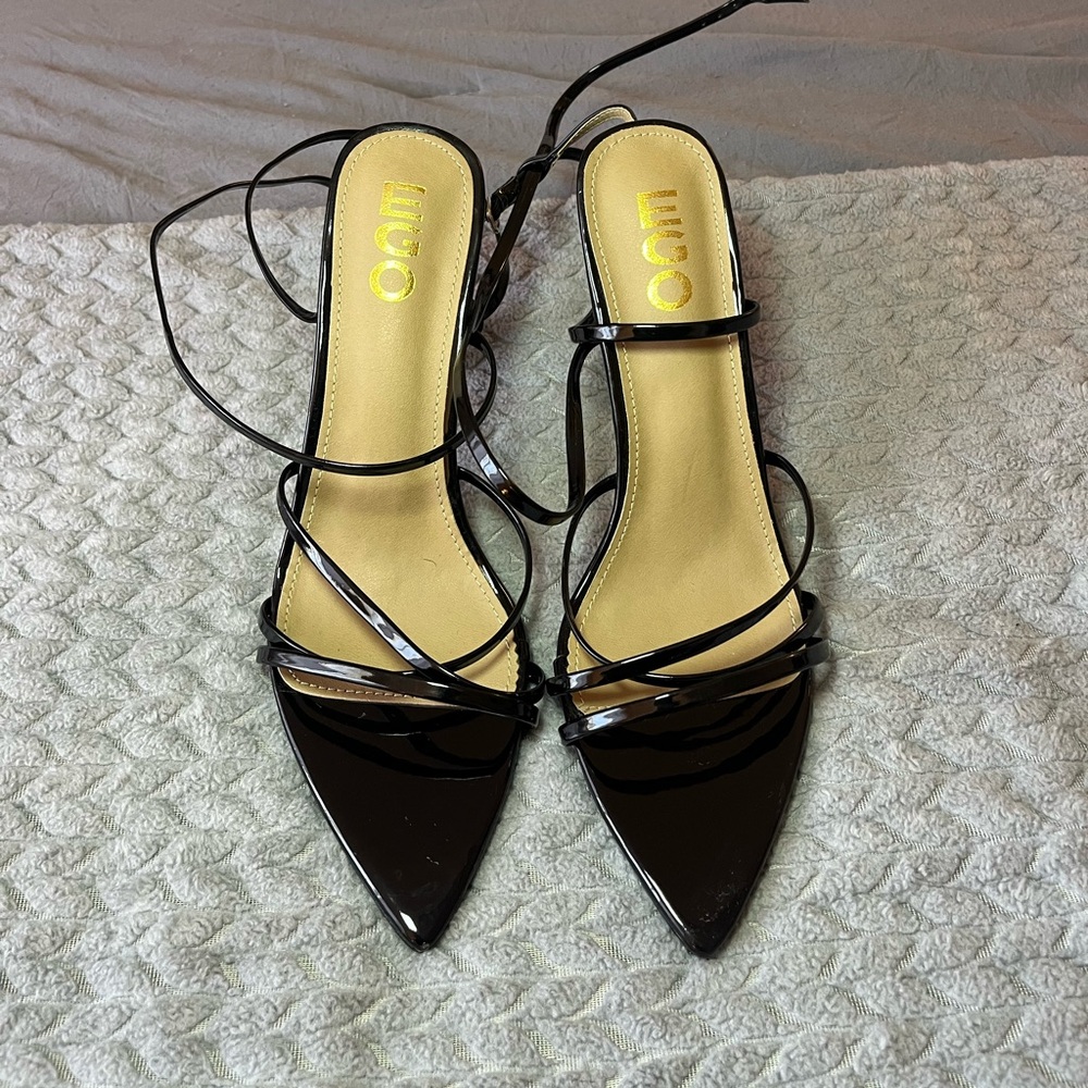Ego Offical Black Strappy Heels